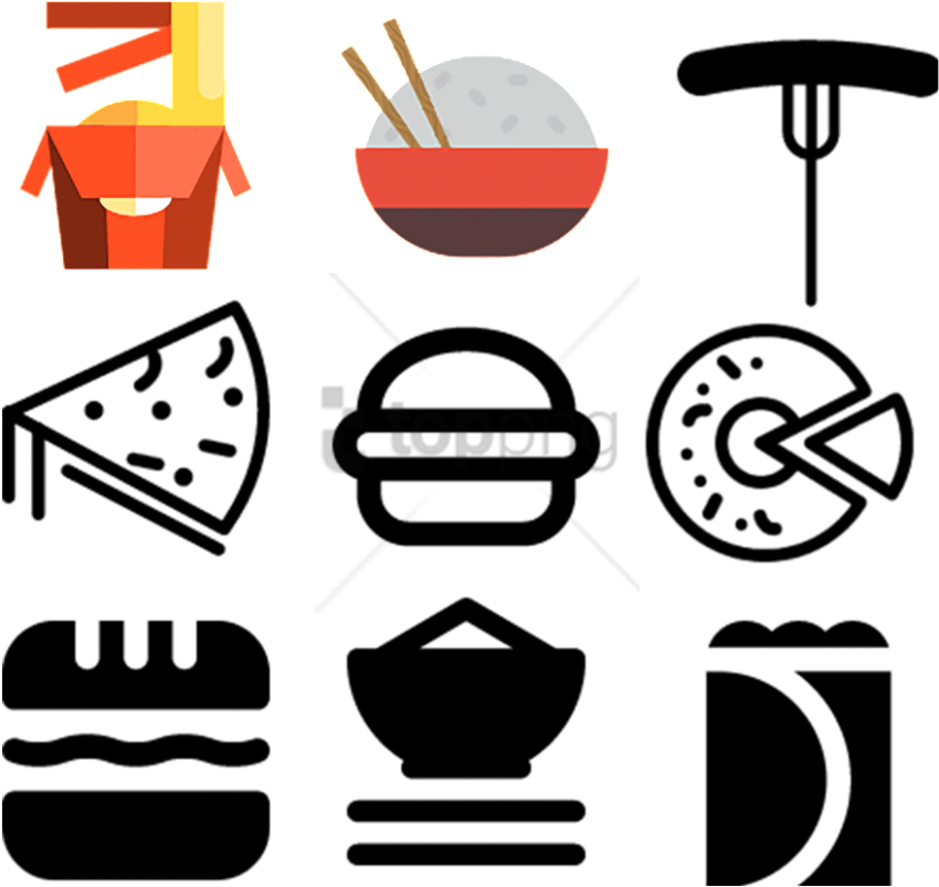 Free Png Food Icon Icon About Icon Icon Fries,milk,hot (850x803), Png Download