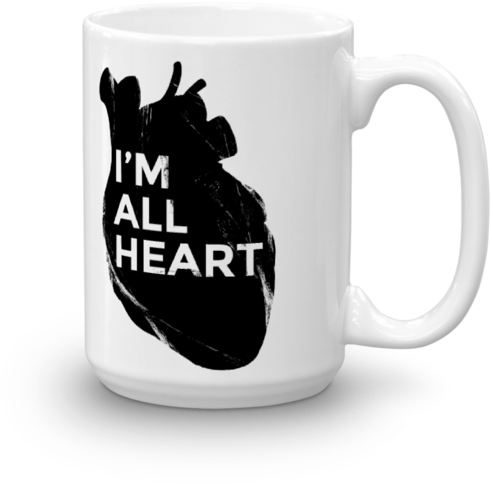 I'm All Heart Coffee Mug - Coffee Cup (600x600), Png Download