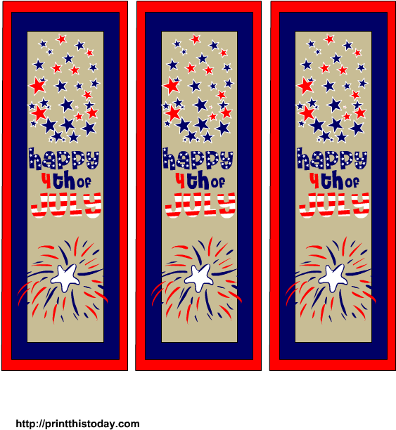Happy 4th Of July And Fireworks (612x792), Png Download