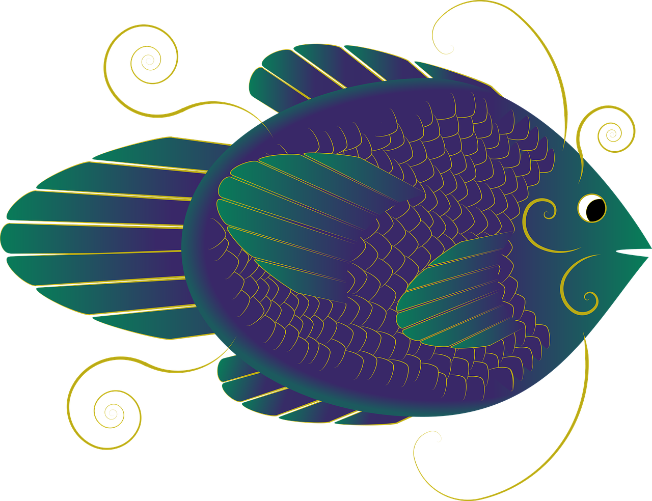 Fish Tropical Fish Aquatic Life - Illustration (1280x984), Png Download