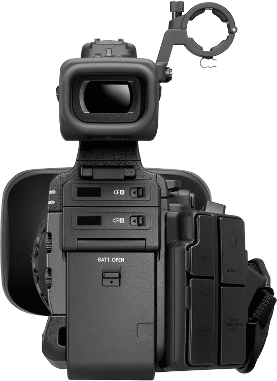 Canon Xf300 High Definition Professional Camcorder - Back Of Video Camera (546x750), Png Download