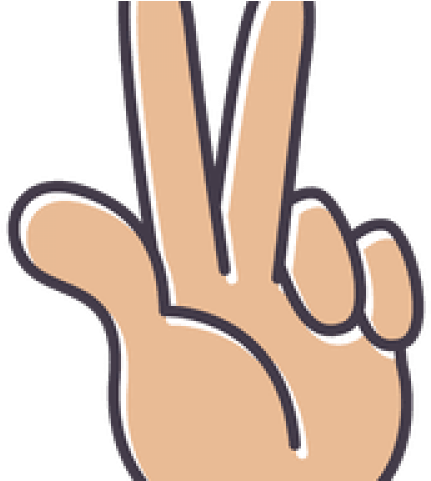 Drawn Finger Peace Sign Hand - Hand (640x480), Png Download
