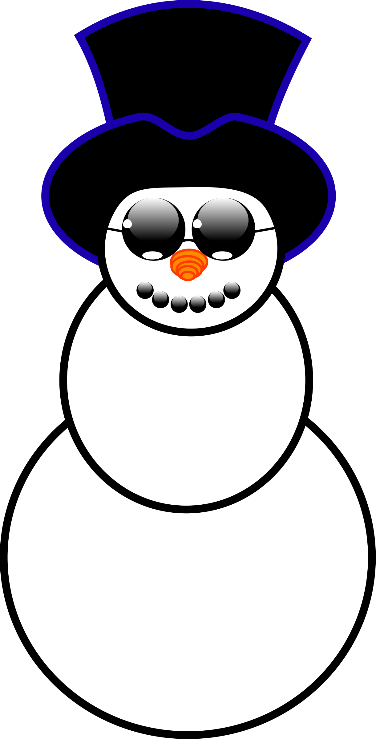 Big Image - Transparent Background Snowman Clipart (1221x2400), Png Download