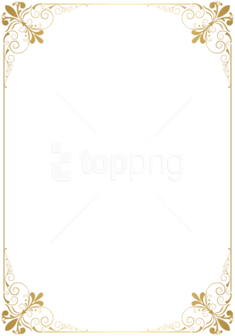 Free Png Download Frame Border Golden Clipart Png Photo (480x685), Png Download
