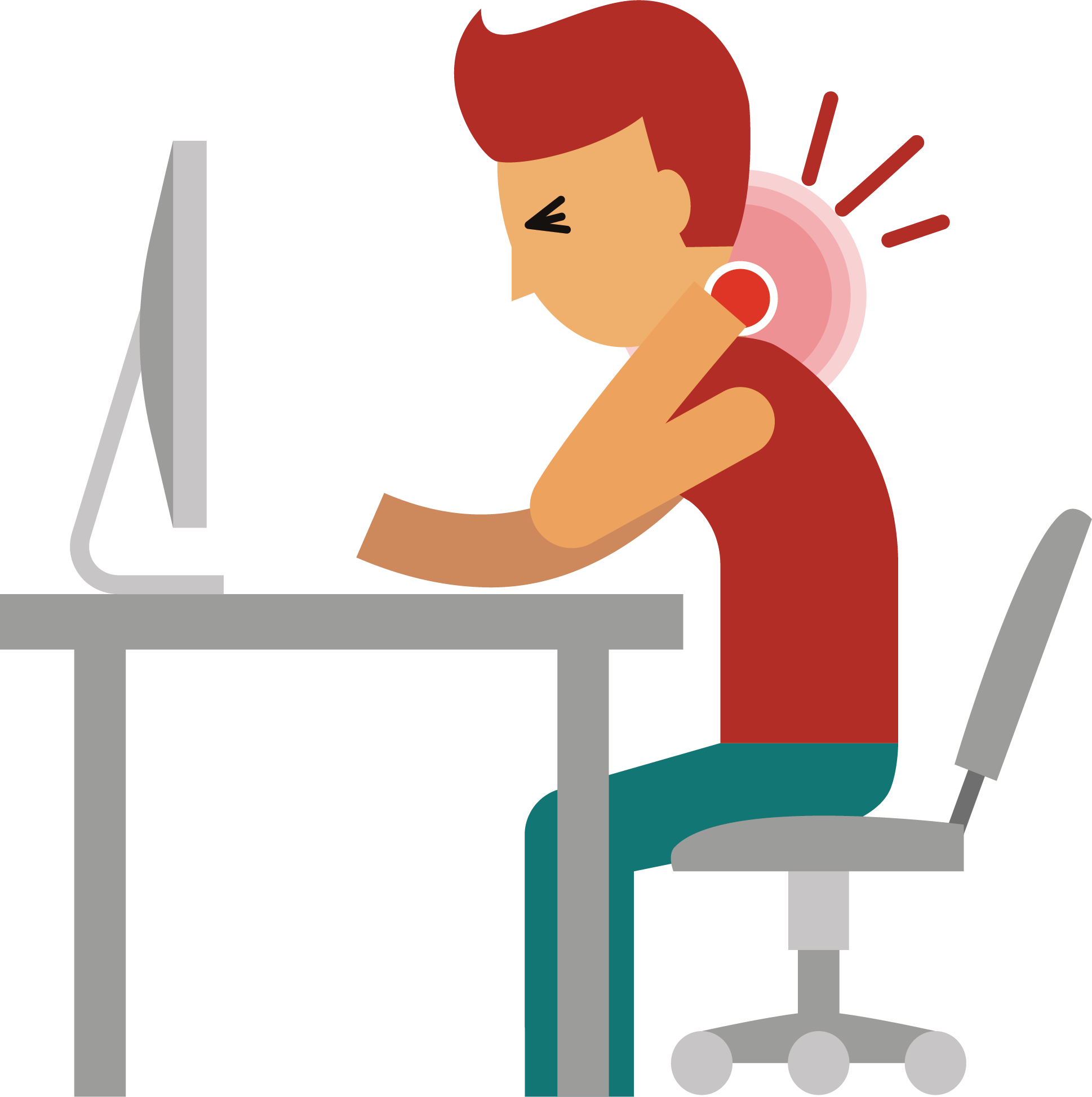 Clip Art Free Library Back Pain Clip Art Fatigue Transprent - Fatiga En El Trabajo (1938x1948), Png Download