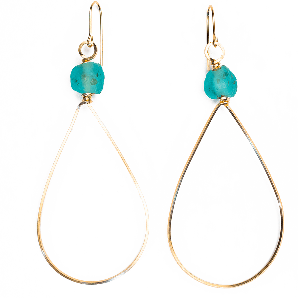 African Glass Bead Earrings - Earrings (1000x1000), Png Download