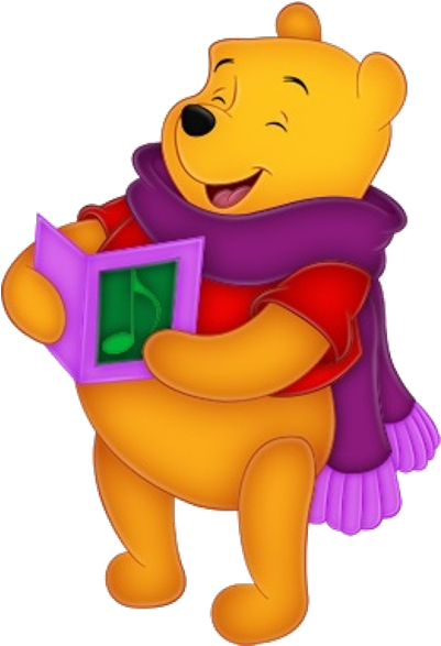 Pooh Christmas - Winnie Pooh Con Bufanda (600x600), Png Download