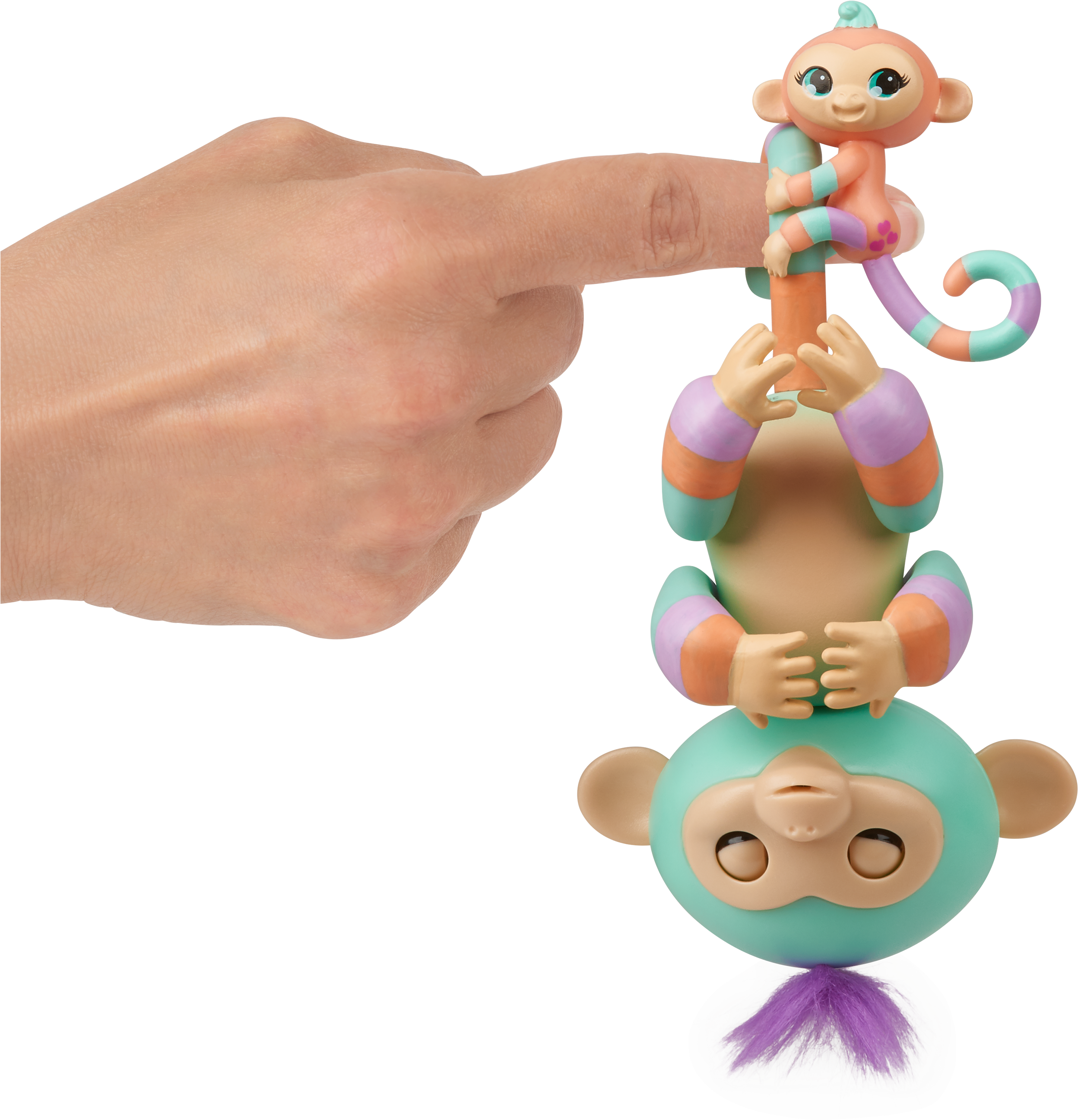 Fingerlings Baby Monkey & Mini Bffs (3000x3000), Png Download