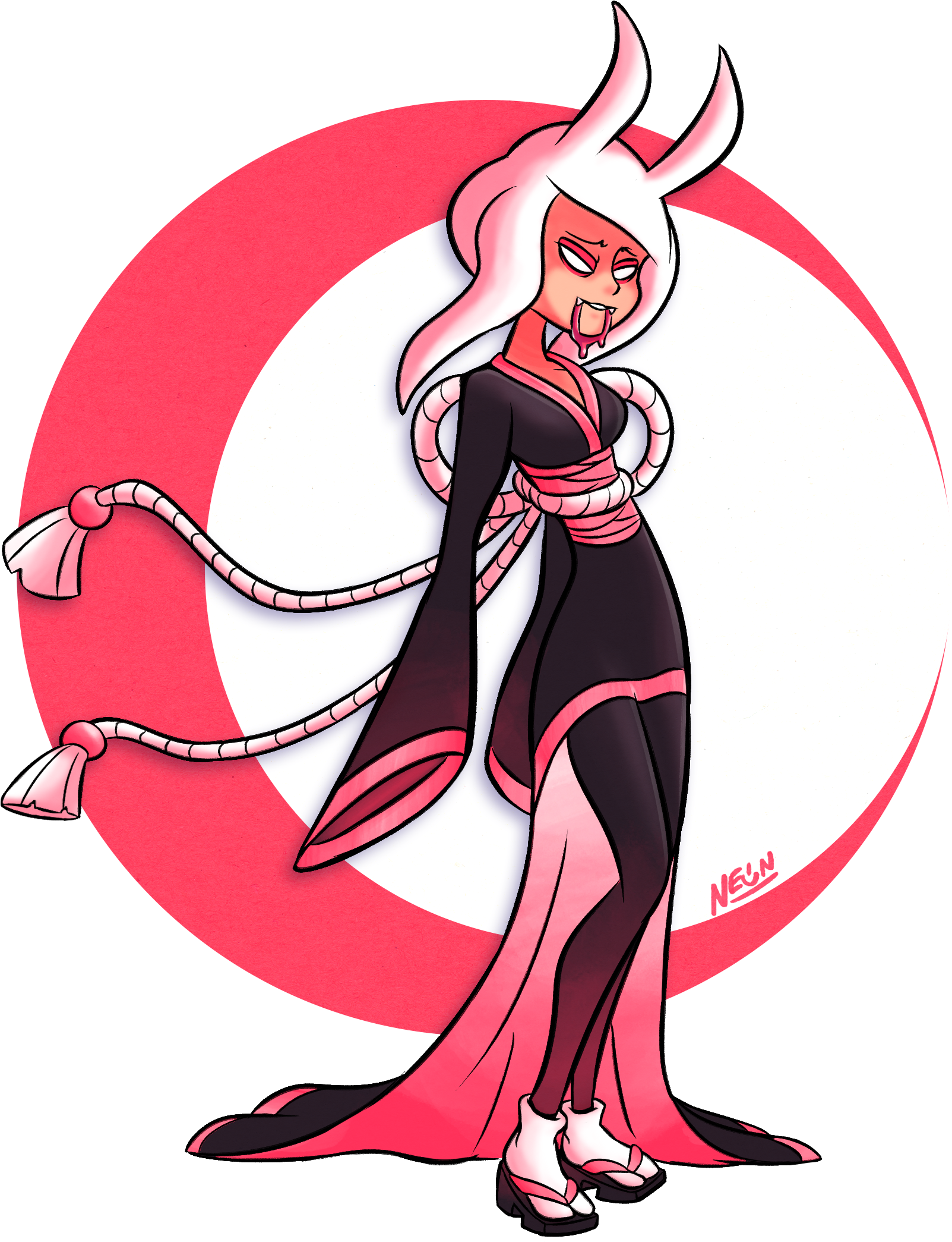 Blood Moon Jea - Cartoon (1692x2145), Png Download