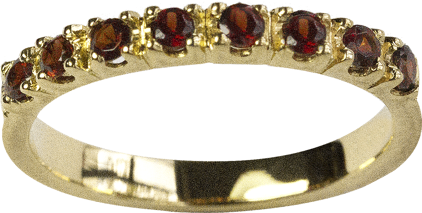 Lavish Garnet Band Eliise Maar Jewellery Handcrafted - Anel De Formatura Psicopedagogia (3456x3456), Png Download