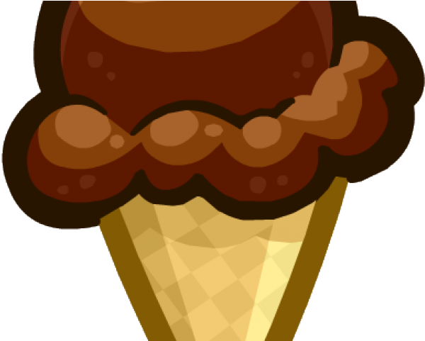 Ice Cream Clipart Chocolate - Cartoon Chocolate Ice Cream Cone (640x480), Png Download