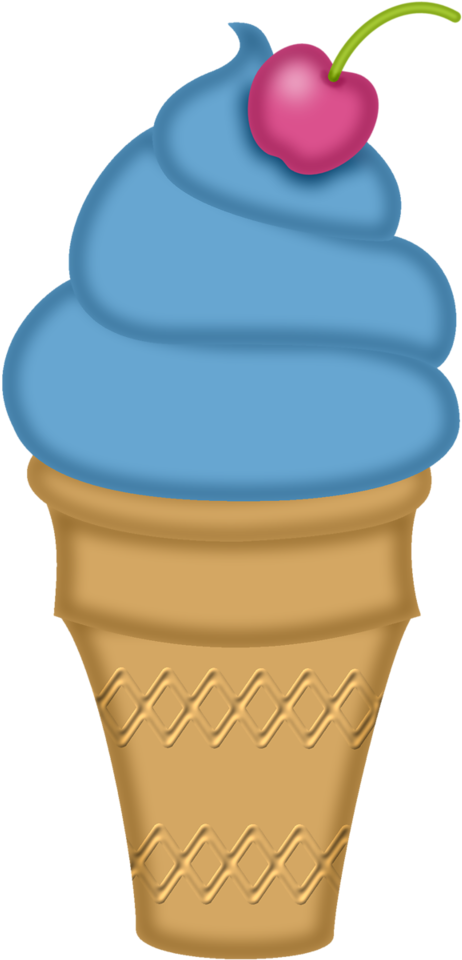 Ice Cream°• - ‿✿⁀ - Ice Cream Blue Clipart (569x1024), Png Download