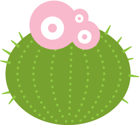 Barrel Cactus Wall Decal - Punch Clipart (660x500), Png Download