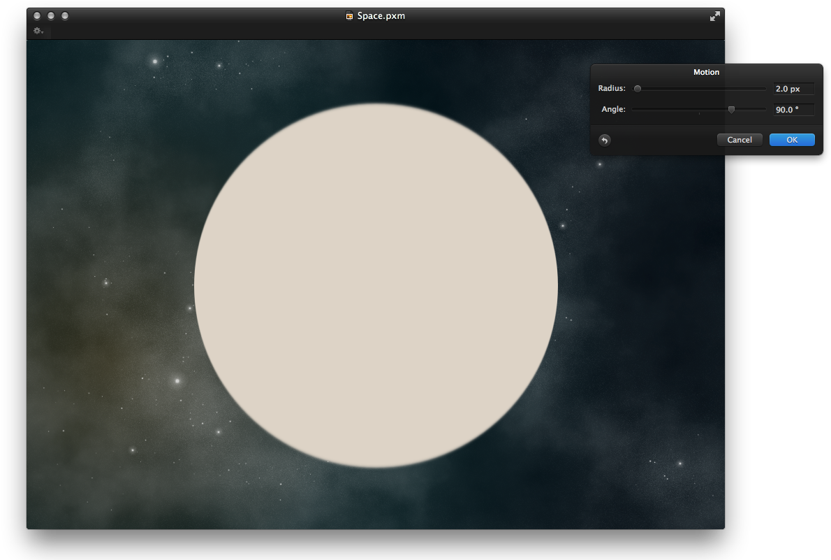 To Do That, Choose The Blur Group In The Effects Browser - Circle (1220x800), Png Download