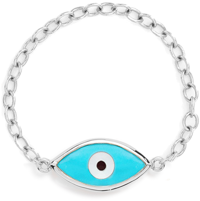 M Ring Evileye Gchain Blues - Chain (1500x1500), Png Download