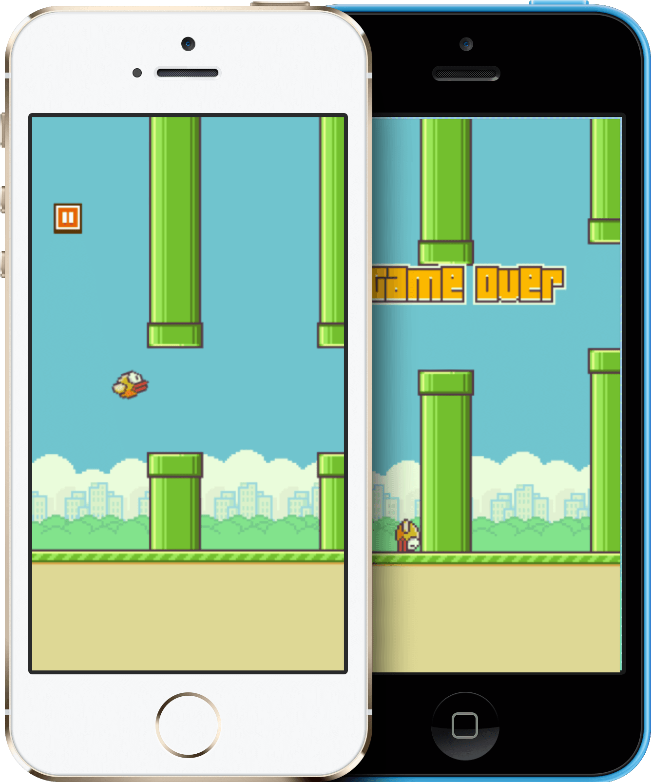 Iphone 6 With Flappy Bird (1800x1800), Png Download