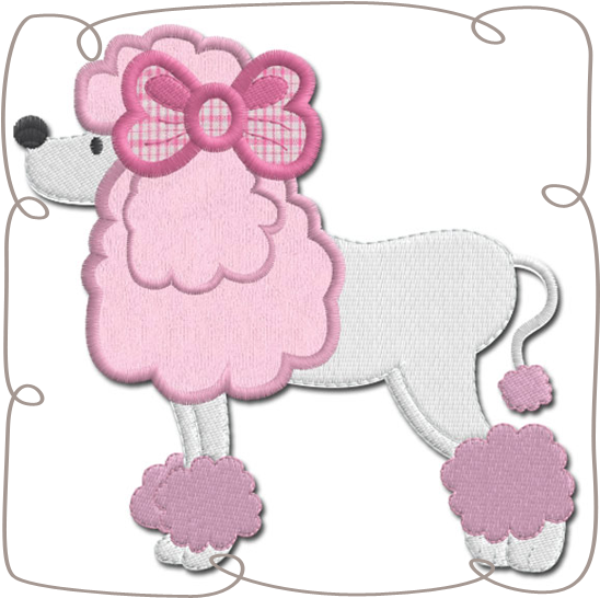 Paris Applique Pinterest Embroidery Designs And Machine - Paris Poodle (580x580), Png Download