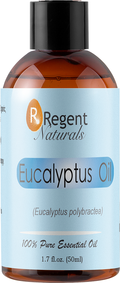 100% Pure Organic Eucalyptus Essential Oil - Bottle (481x1000), Png Download