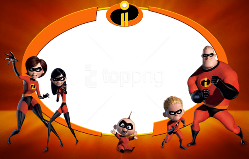 Free Png Best Stock Photos Incredibles 2 Transparent - Incredibles Picture Frame (850x543), Png Download