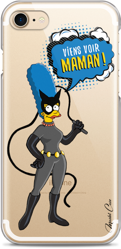 Coque Iphone 7/8 Marge Simpson Cartoon Design- Viens - Coque Iphone 7 Les Simpson (1230x900), Png Download