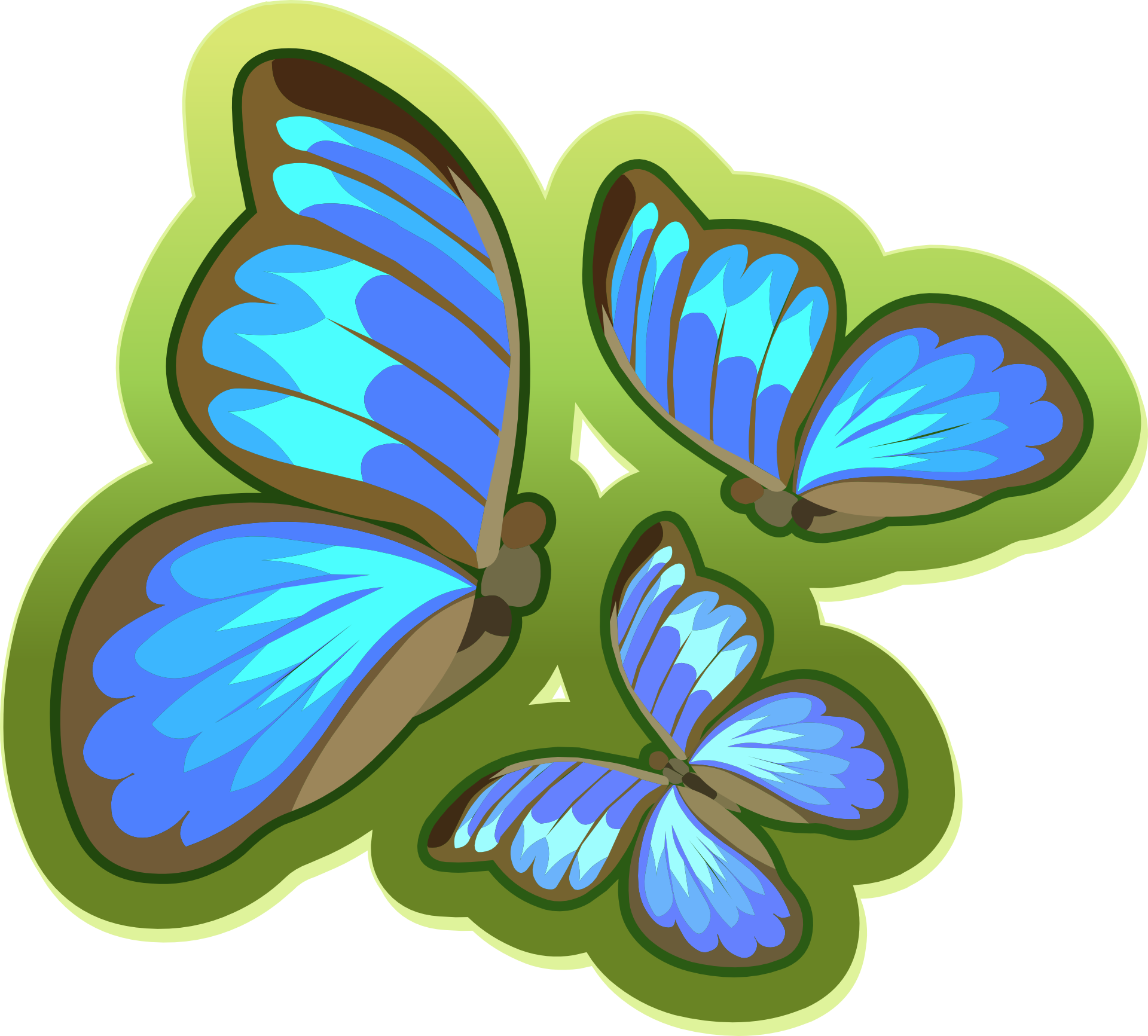 Butterflies Blue Butterfly Wings - Butterfly (1920x1733), Png Download