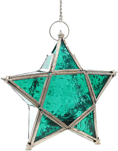 Aqua Hanging Star Lantern, $19 - Triangle (650x650), Png Download