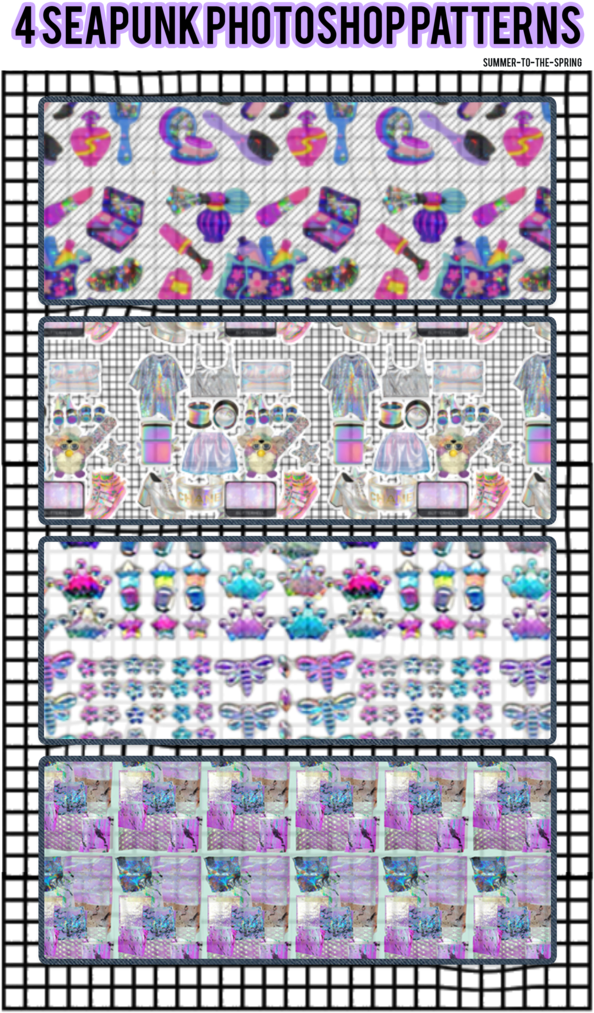 Seapunk Png - Seapunk Pattern (711x1124), Png Download