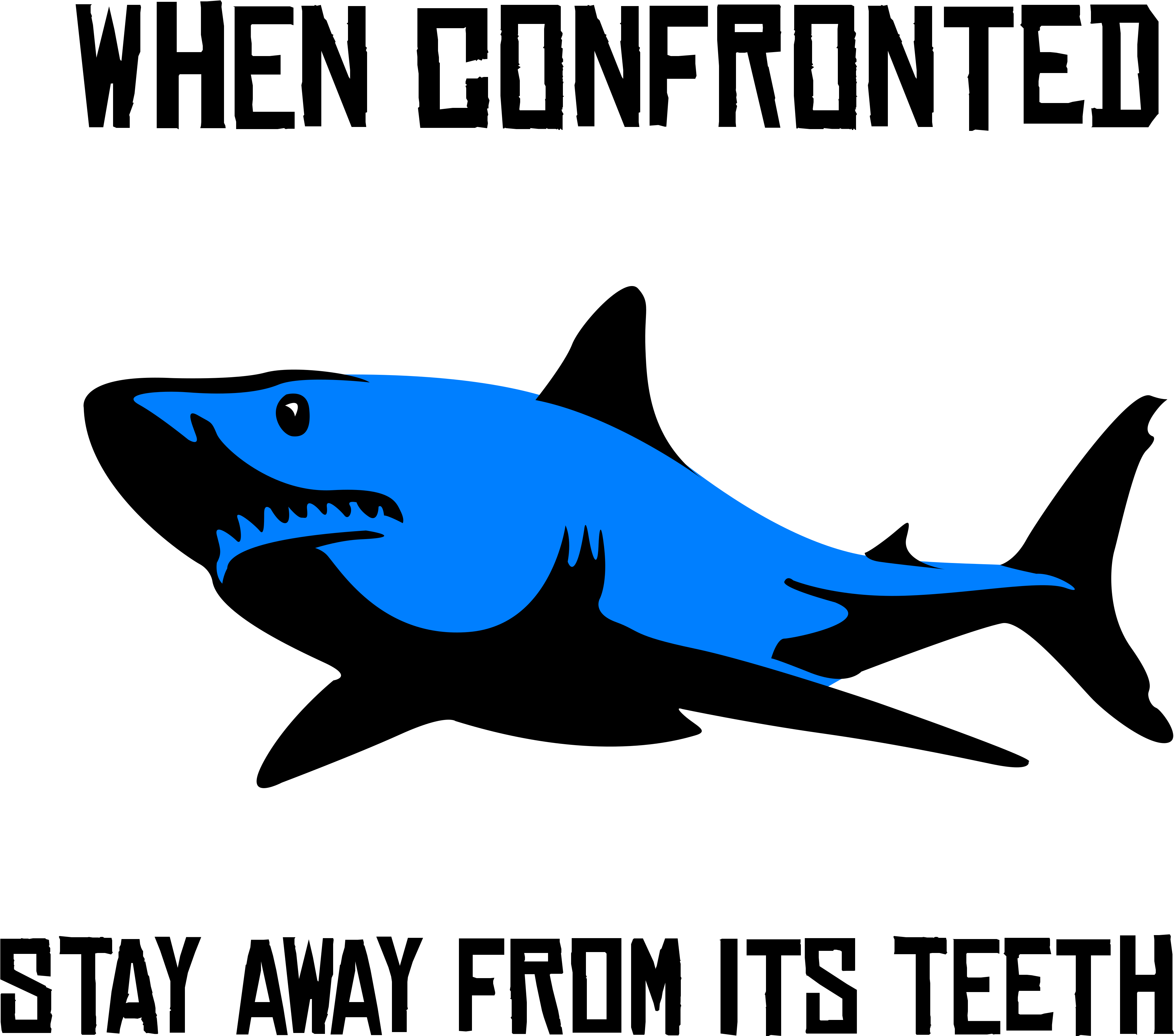 Shark Attack Watch Out - Great White Shark (4500x5400), Png Download
