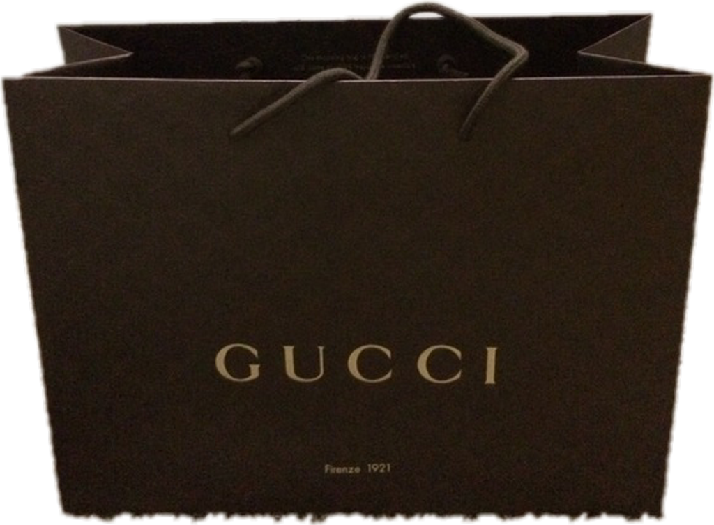 #gucci #paper #bag - Gucci Shopping Bag Png (1024x752), Png Download