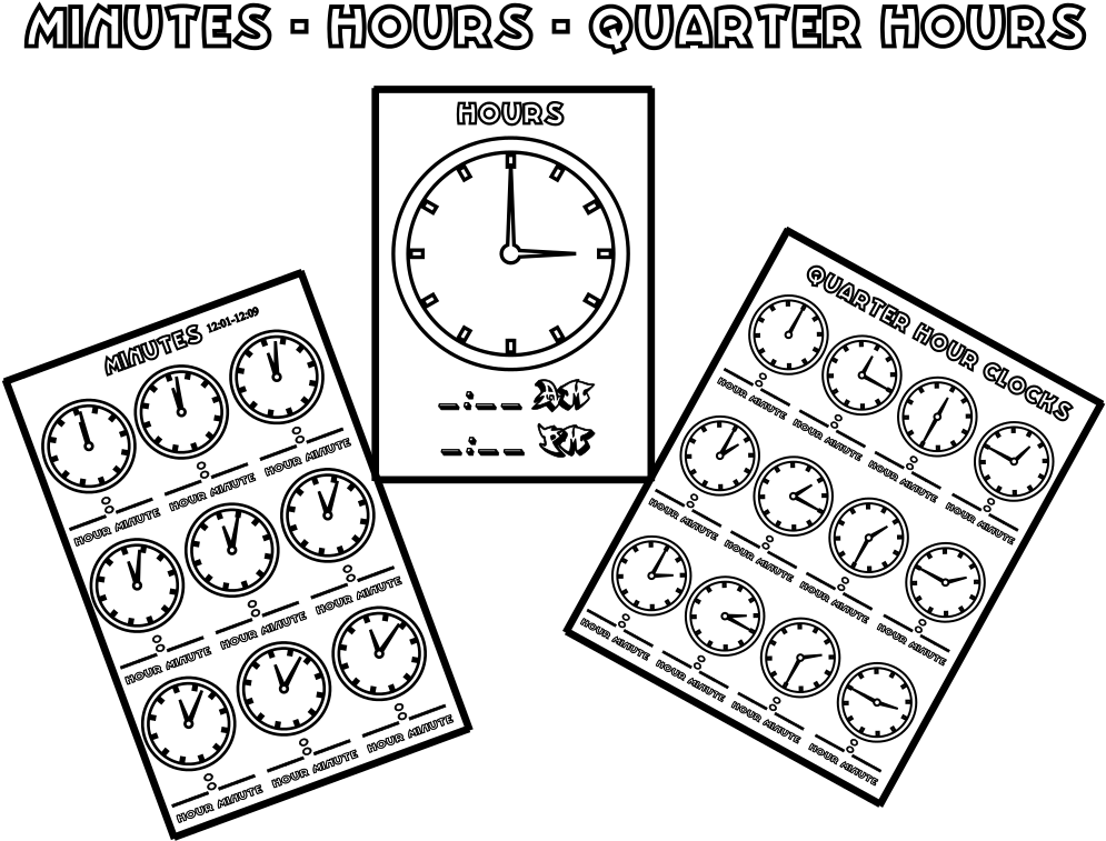 File Tell Time Clock Cover At Coloring Pages For Kids - Coloring Book (1056x816), Png Download