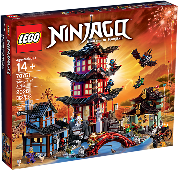 Lego Ninjago Temple Of Airjitzu - Lego 70751 (800x600), Png Download