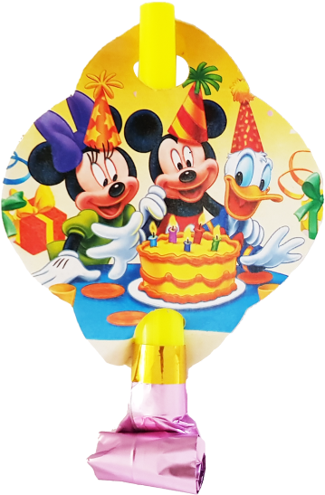 Mickey Mouse Celebrating Birthday (600x600), Png Download