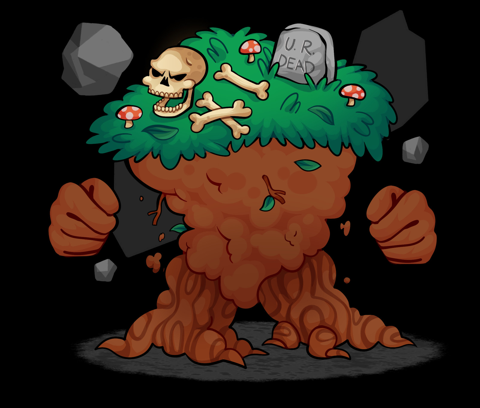 Golem Drawn For Dnd Adventure - Cartoon (1600x1360), Png Download