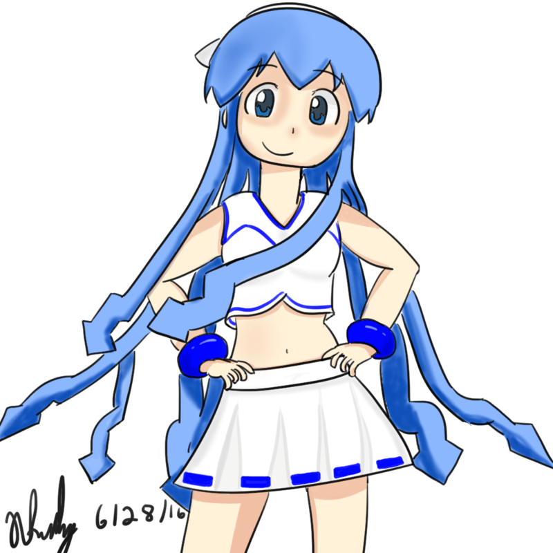 Siberianrusky 20 7 Cheerleader Ika Musume By Siberianrusky - Squid Girl Cheerleader (800x800), Png Download