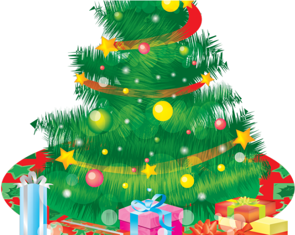 Free Clipart Christmas Tree - Arbol Navideño Con Regalos Png (640x480), Png Download