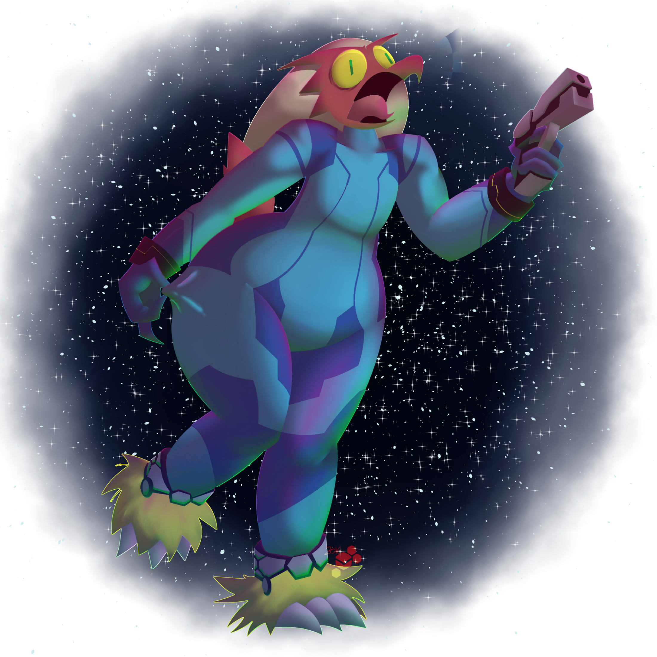 Vertebrate Fictional Character Art Mythical Creature - Zero Suit Blaziken (2200x2200), Png Download