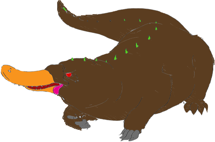 The Platypus Ghoul - Hippopotamus (900x602), Png Download