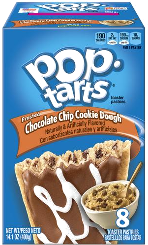 Chocolate Chip Cookie Dough Pop Tarts (600x600), Png Download