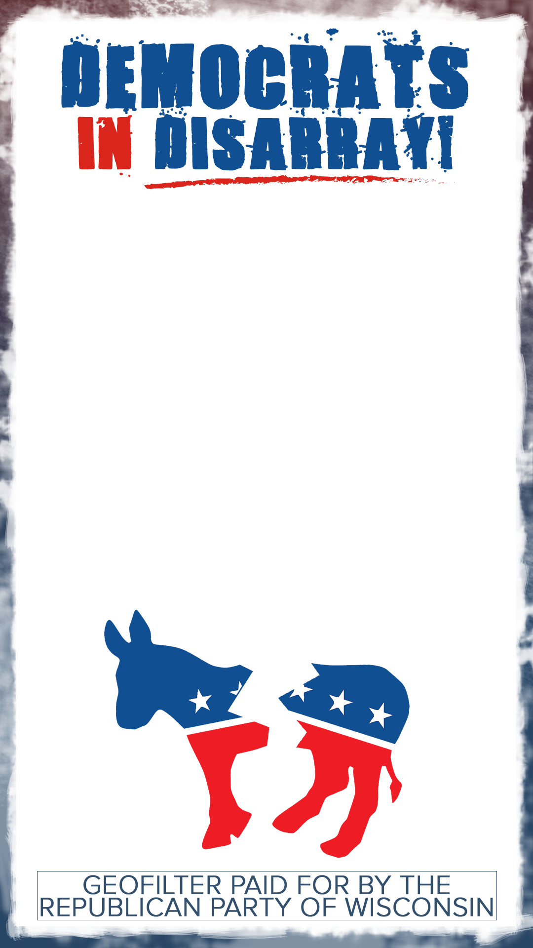 Wisgop Digital Ads Highlight Democrats In Disarray - Democrat Donkey (1080x1920), Png Download