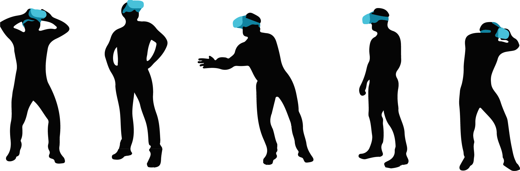 Examples Of Virtual Reality - Silhouette (2001x658), Png Download