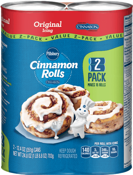 50 For Pillsbury™ Cinnamon Rolls - Cinnamon Rolls In A Pack (593x600), Png Download