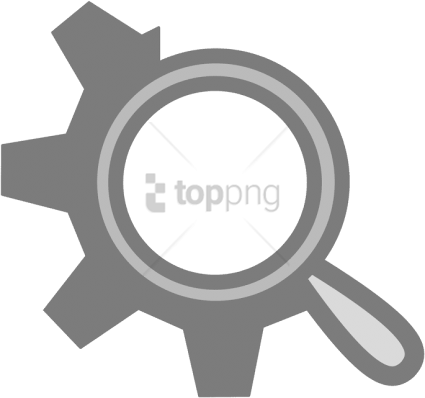 Free Png Computer Iconsmagnifying Glass Gear - Magnifying Glass Icon Bw (850x796), Png Download