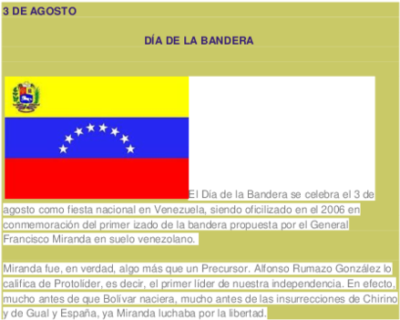 3 De Agosto Día De La Bandera - Simbolos Patrios De Venezuela (600x776), Png Download