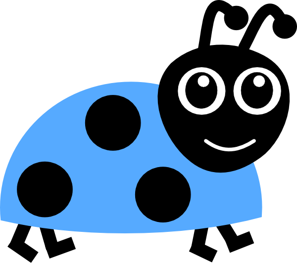 Blue Bug Cliparts - Ladybug Cartoon Purple (600x534), Png Download