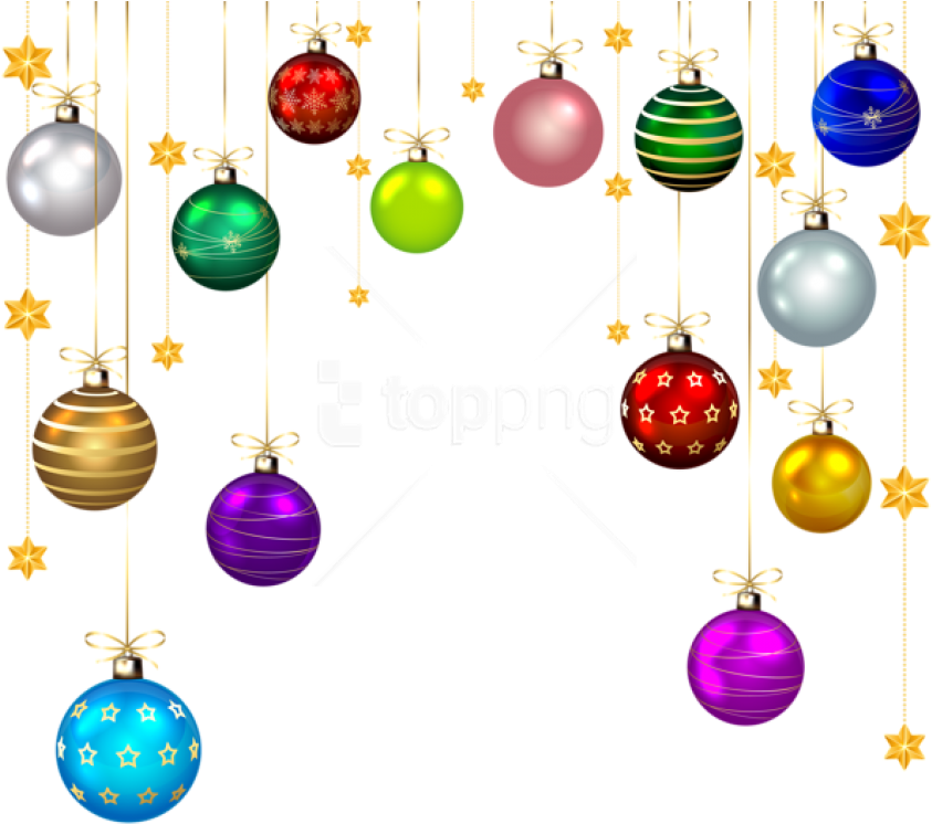 Hanging Christmas Balls Decor Png Free Png Images Toppng - Hanging Christmas Decorations Png (850x753), Png Download