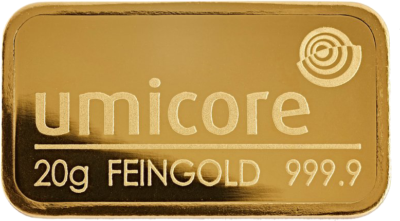 20g Umicore Gold Bar - Gold Bar (800x800), Png Download