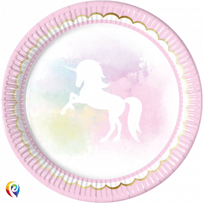 Believe In Unicorns Paper Plates - 5201184893456 (700x700), Png Download