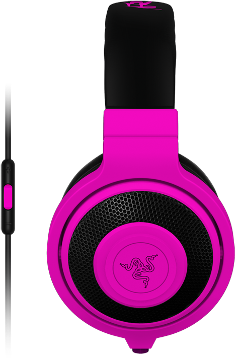 Razer Kraken Mobile Analog Music & Gaming Headset, - Razer Kraken Mobile Pink (800x800), Png Download