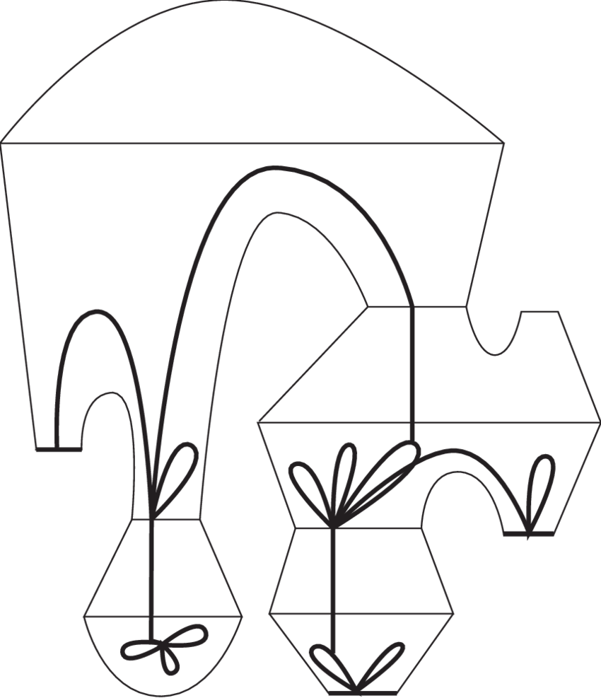 The Wider Horizontal Lines Are The Thick Levels Of - Line Art (850x987), Png Download