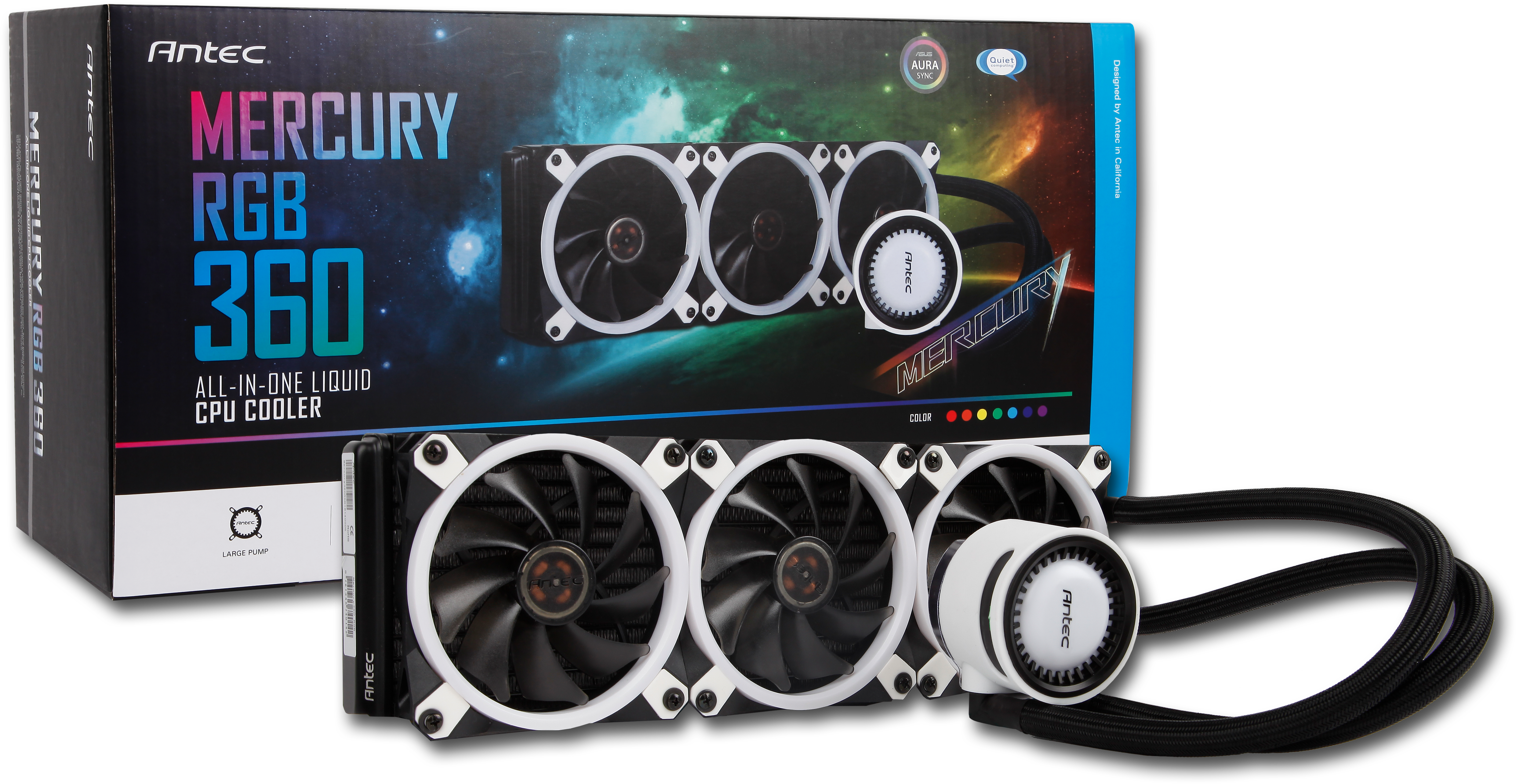 The Mercury Rgb Series Is Equipped With Non Lubricated - Antec Mercury 360 Rgb (5086x2922), Png Download